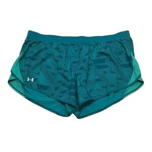 Under Armour Fly By 2.0 Running Shorts Women's Coastal Teal Size XL & XXL NWT